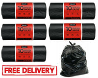50 Pack Extra Strong Heavy Duty Black Bin Liners – Refuse Sacks & Rubbish Bags