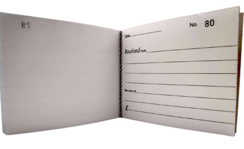 5 x HALF SIZE RECEIPT BOOK Small Invoice Duplicate Pad 80 Pages No Carbon Required