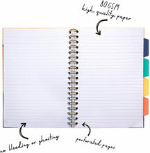 Load image into Gallery viewer, Pukka Pad Carpe Diem B5 Project Book Spiral Divider Notebook Ruled 100 Sheets
