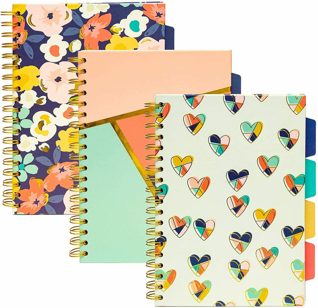 Pukka Pad Carpe Diem B5 Project Book Spiral Divider Notebook Ruled 100 Sheets