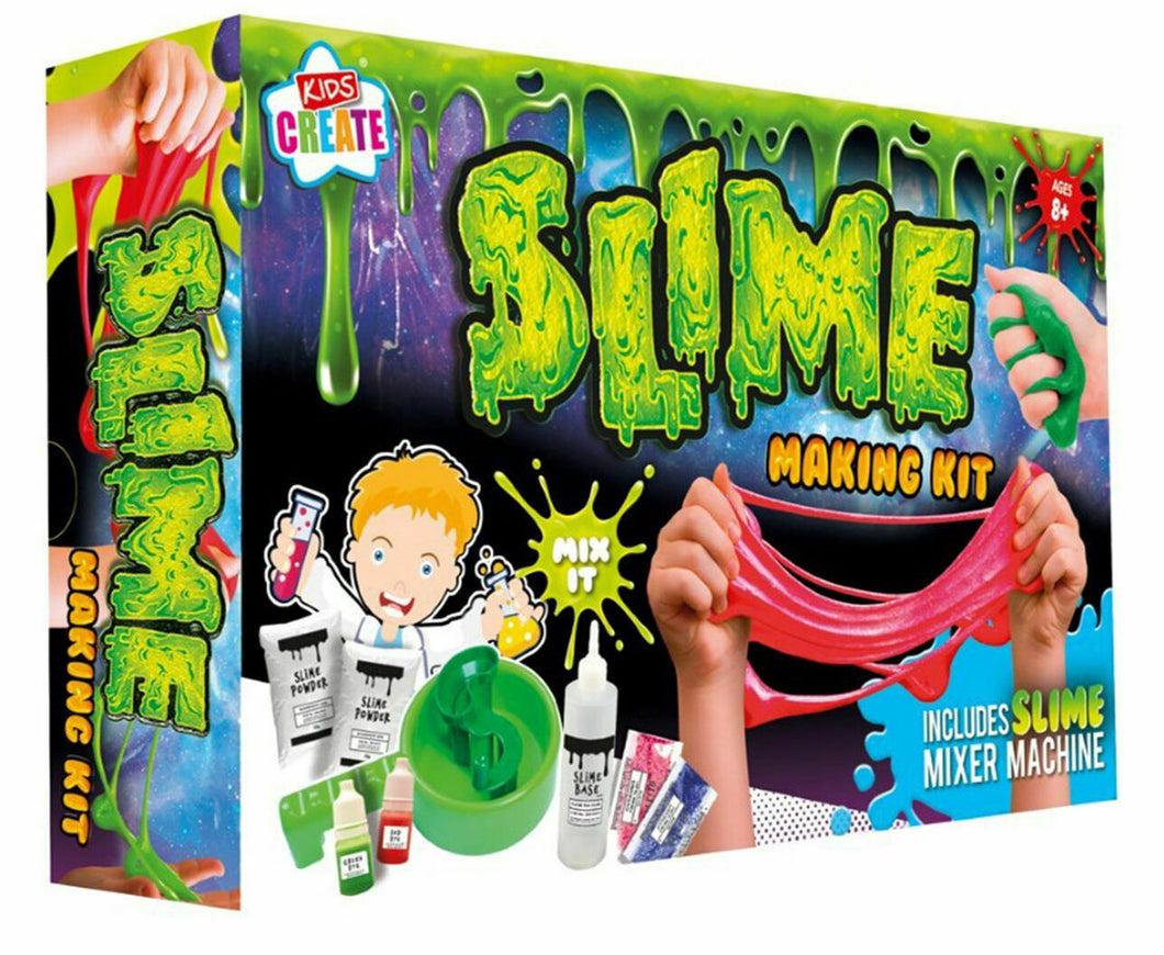 Kids Create Slime Making Kit Mixer Machine Messy Play Goo Slimy Gooey For 8+