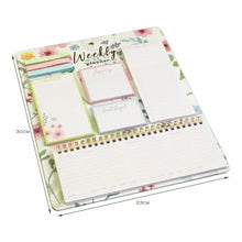 Load image into Gallery viewer, A4 Floral Weekly Planner Calendar To Do List Shopping Notepad Wall Hanging
