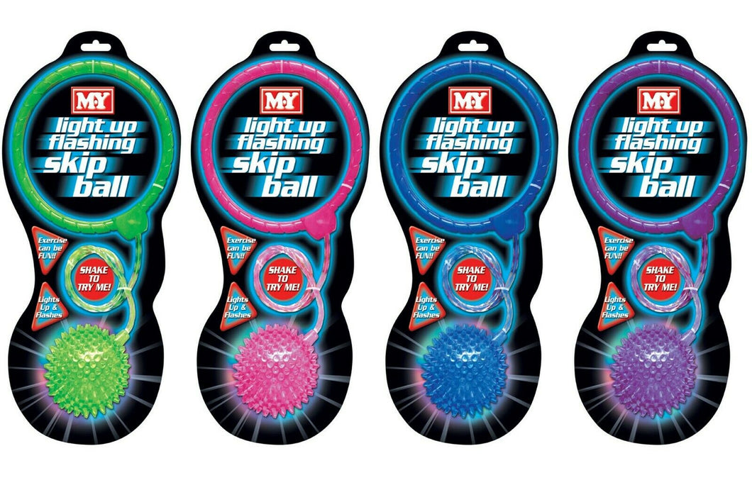 M.Y LIGHT UP ANKLE SKIP BALL GARDEN OUTDOOR JUMP ROPE SKIPPING LED HOOP RING