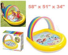 Load image into Gallery viewer, 58&quot; Intex Rainbow Arch Spray Childrens Swimming Paddling Outdoor Garden Pool
