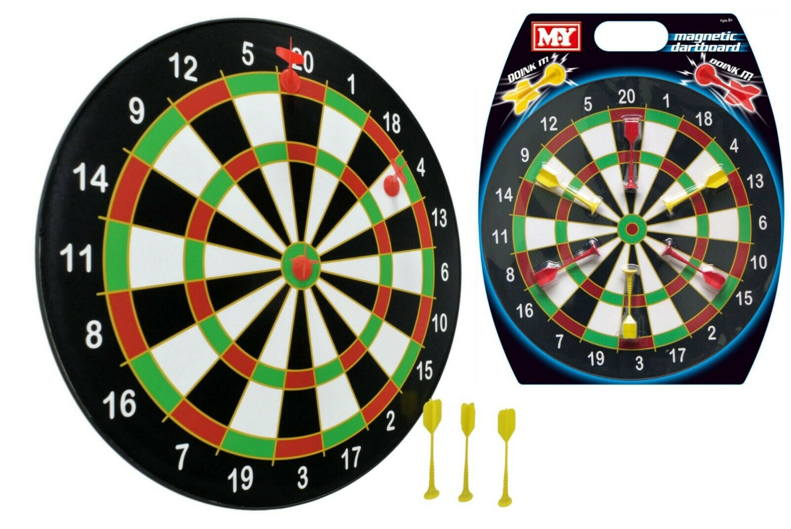 FULL SIZE 16" Magnetic Dartboard 6 Darts Family Party Kids Game Fun Gift New