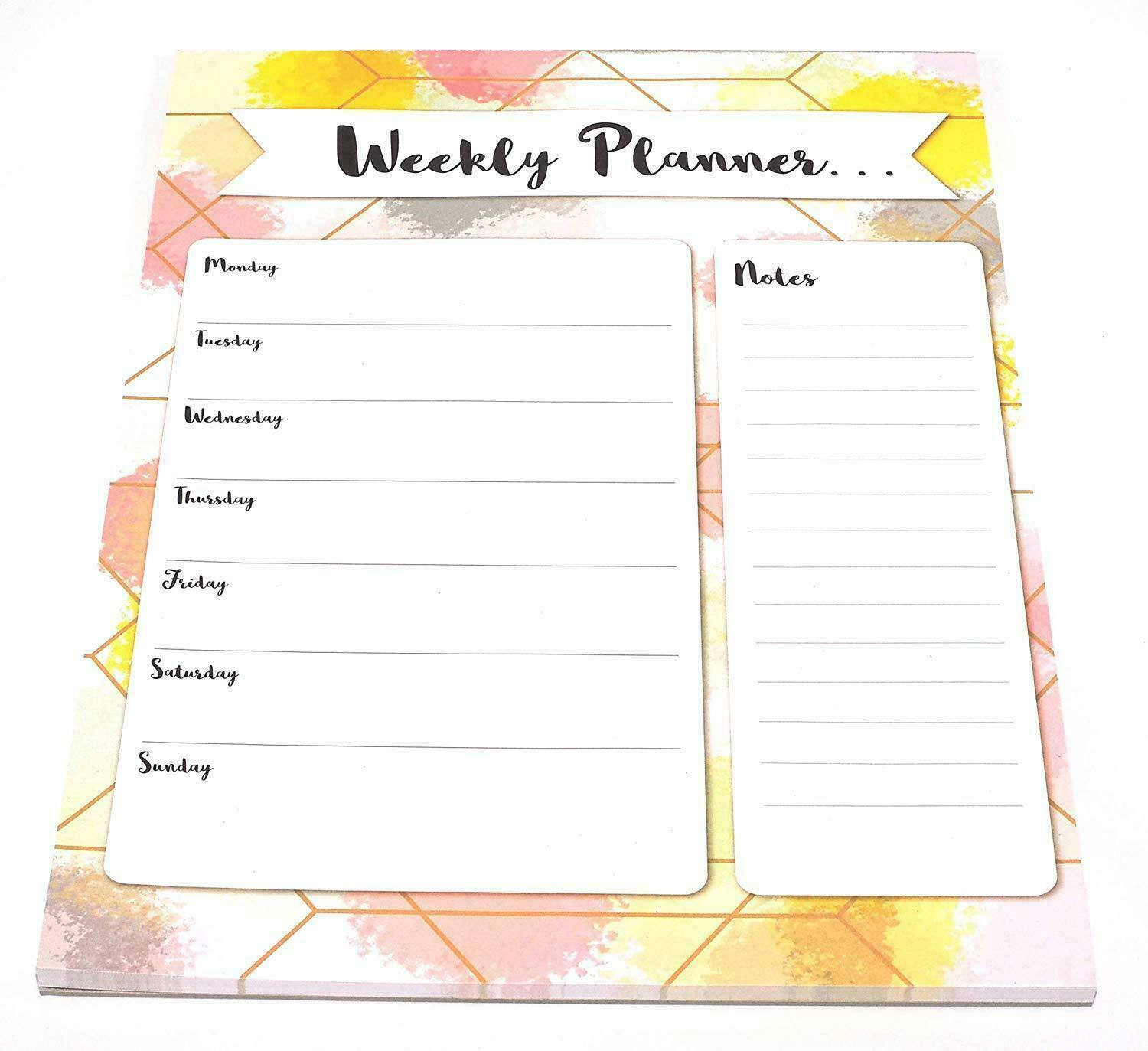 A4 Weekly Planner To Do List Desk Notepad Meal Plan Home Office Tear Off Sheets