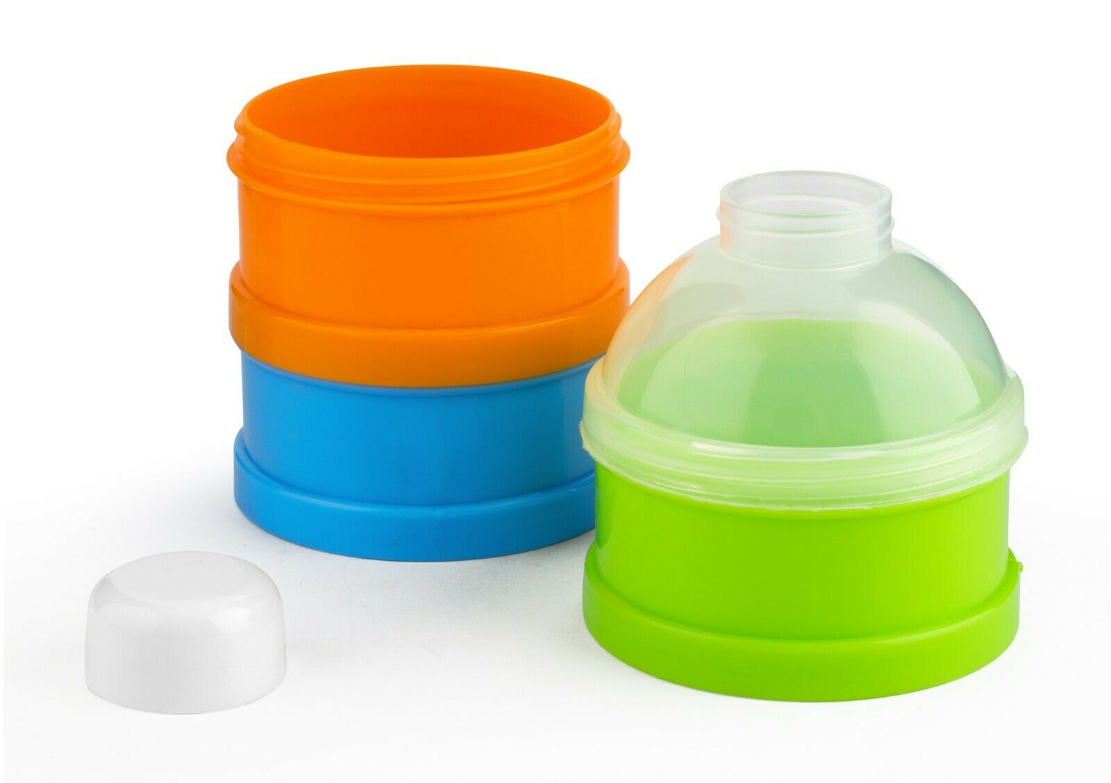 3 x Baby Milk Powder Dispenser Storage Pots Formula Mix Container Snack BPA Free