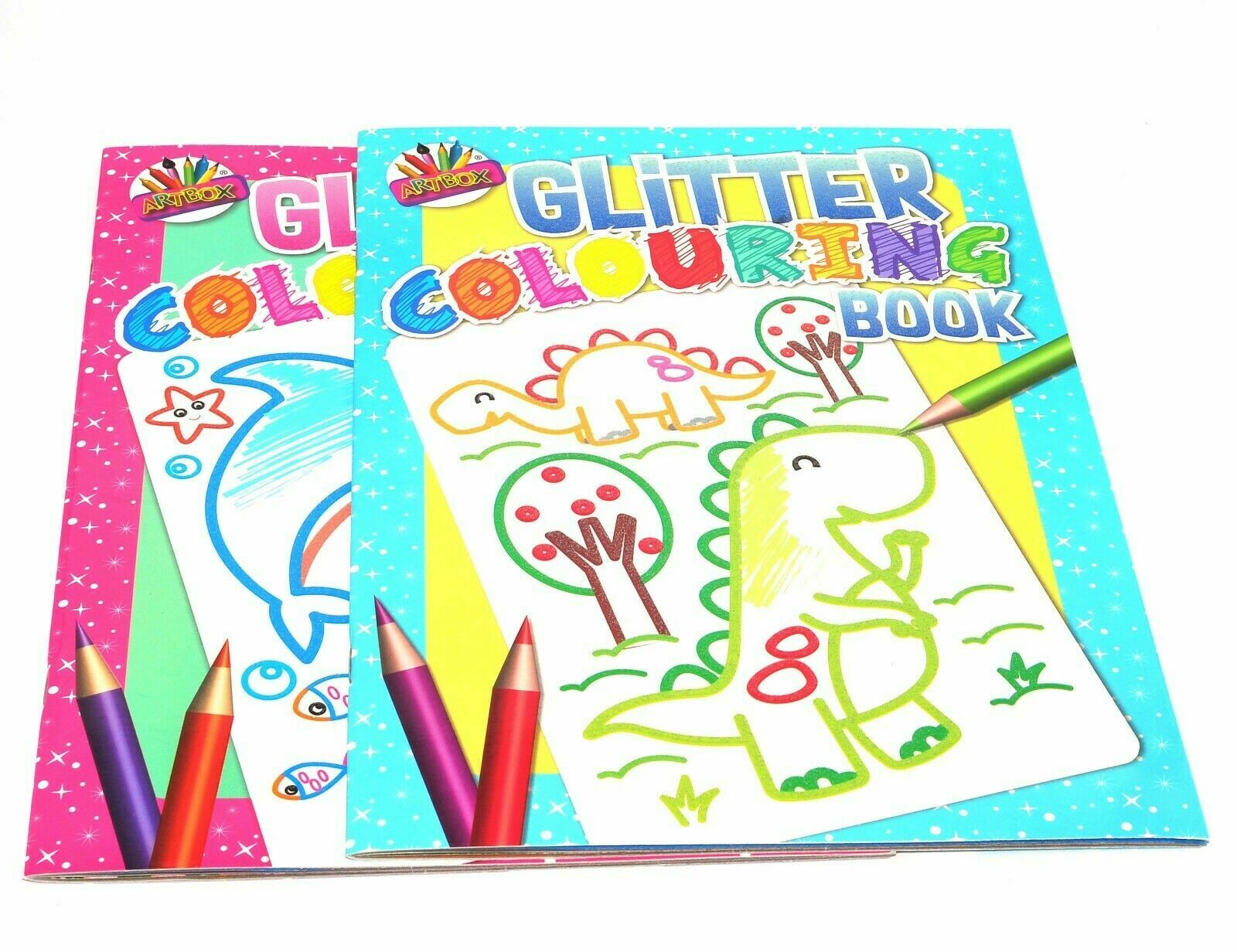 A4 Jumbo Glitter Colouring Book – Kids Travel Activity Art & Craft Book for Children