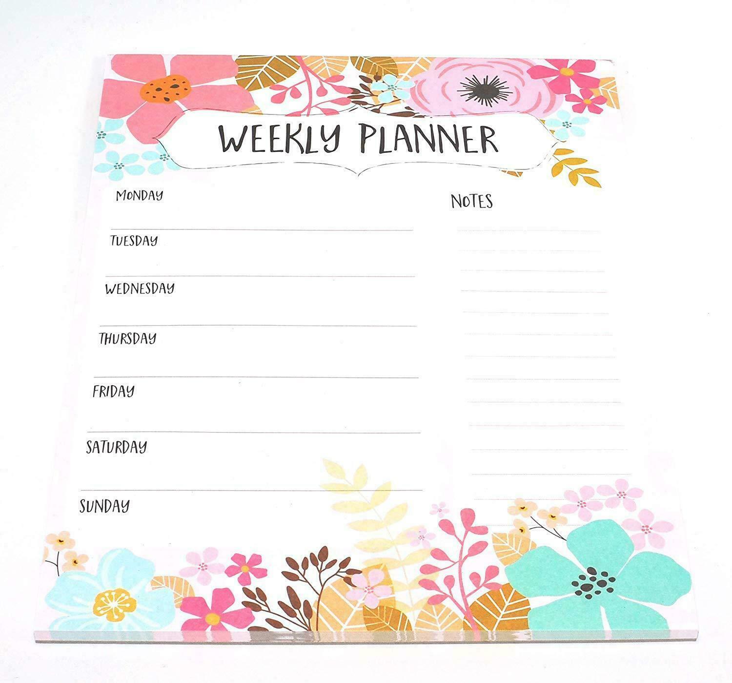 A4 Weekly Planner To Do List Desk Notepad Meal Plan Home Office Tear Off Sheets