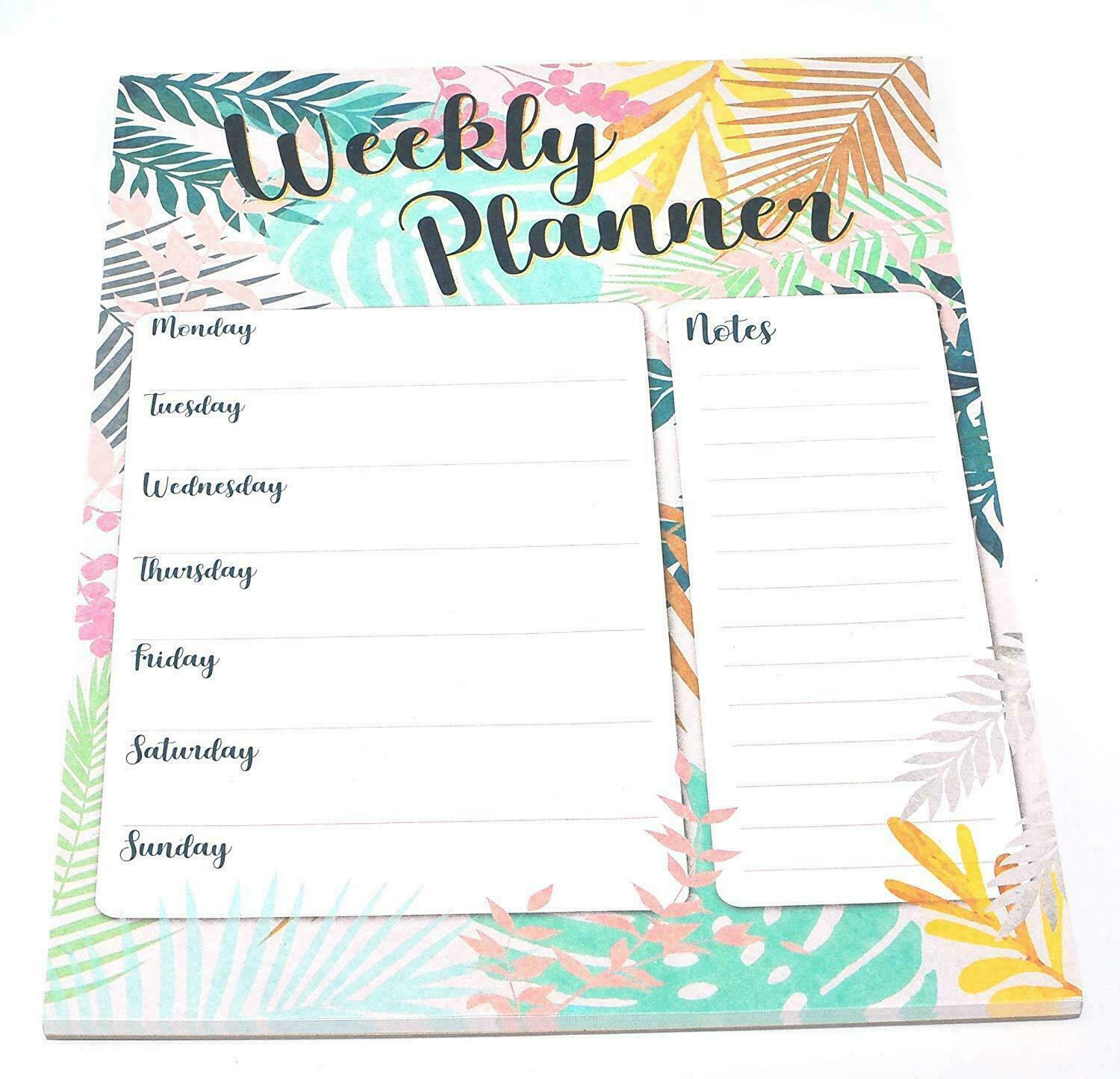 A4 Weekly Planner To Do List Desk Notepad Meal Plan Home Office Tear Off Sheets