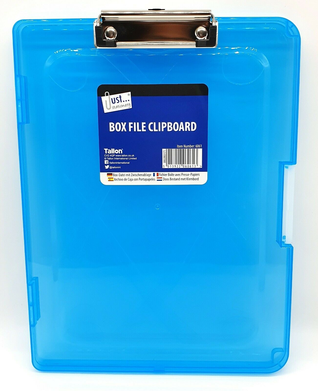 A4 CLIPBOARD BOX FILE DURABLE TRANSPARENT OUTDOOR FILING OFFICE STORAGE CASE NEW