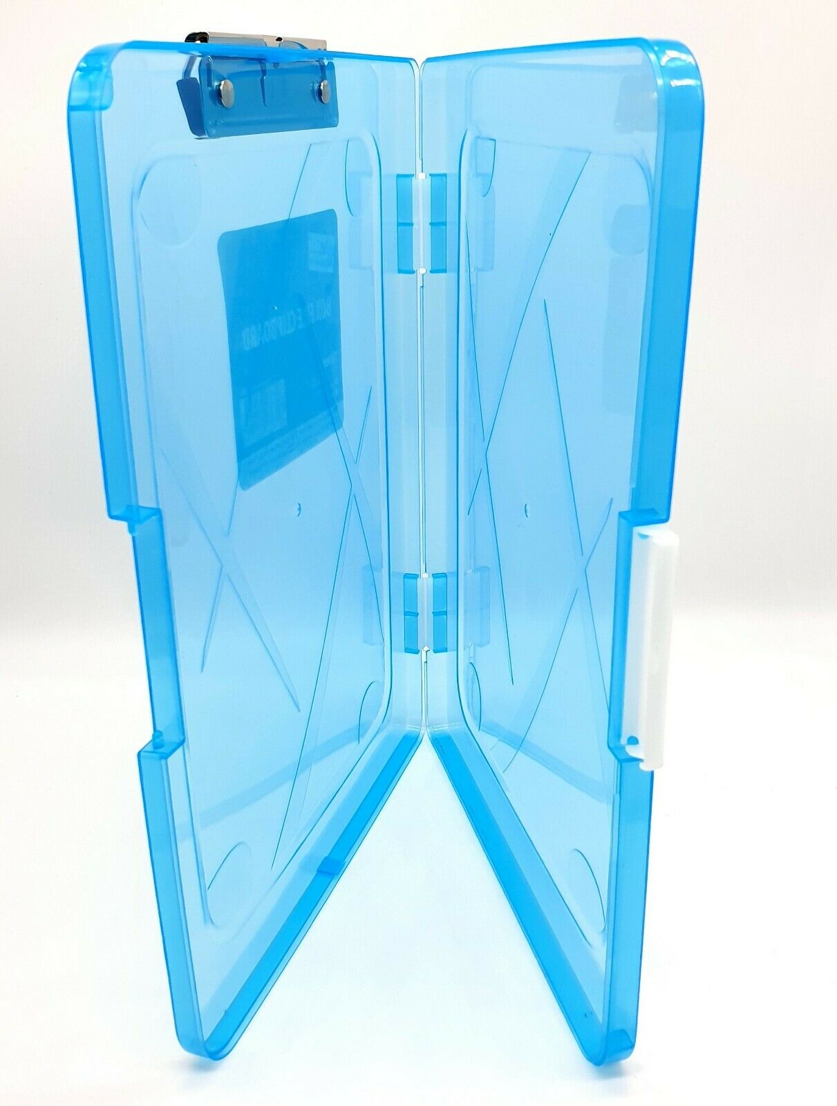 A4 CLIPBOARD BOX FILE DURABLE TRANSPARENT OUTDOOR FILING OFFICE STORAGE CASE NEW