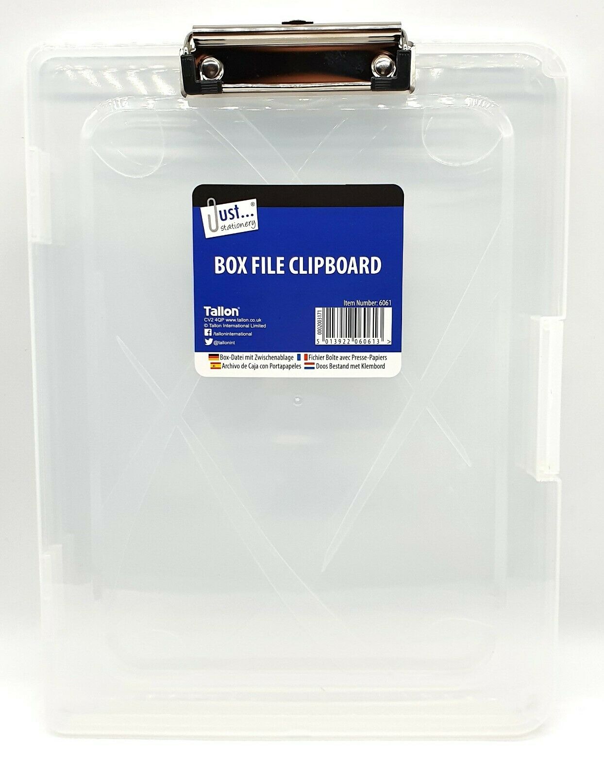 A4 CLIPBOARD BOX FILE DURABLE TRANSPARENT OUTDOOR FILING OFFICE STORAGE CASE NEW