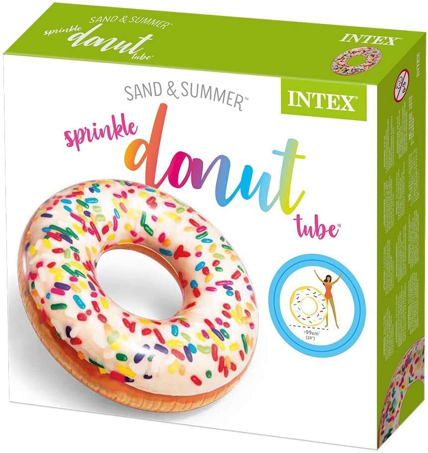 Inflatable Donut Swim Ring Tube Pool Float Lounger Swimming Party Toys 114cm