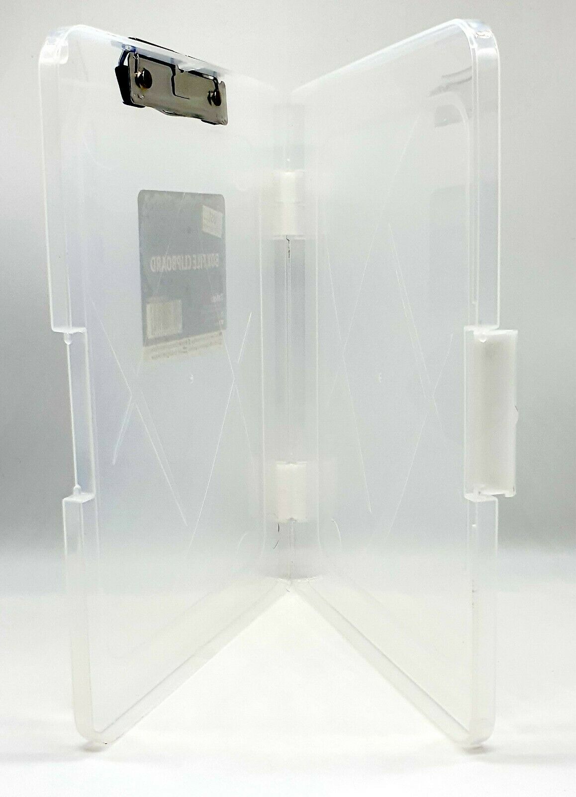A4 CLIPBOARD BOX FILE DURABLE TRANSPARENT OUTDOOR FILING OFFICE STORAGE CASE NEW