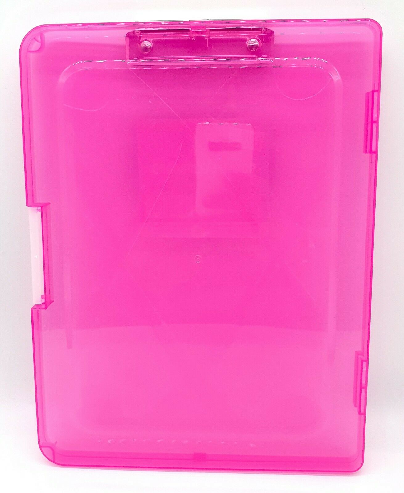 A4 CLIPBOARD BOX FILE DURABLE TRANSPARENT OUTDOOR FILING OFFICE STORAGE CASE NEW
