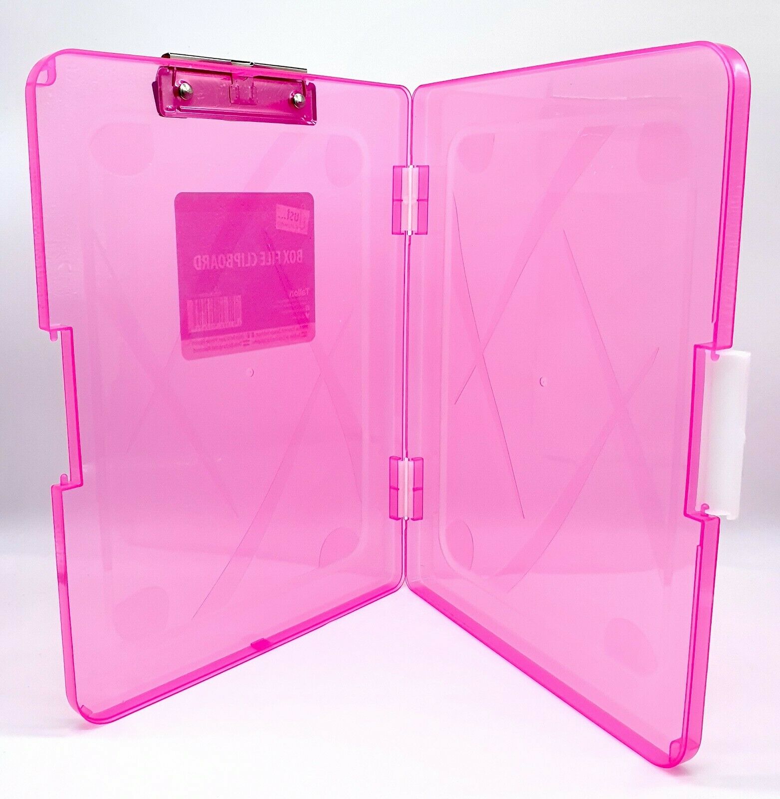 A4 CLIPBOARD BOX FILE DURABLE TRANSPARENT OUTDOOR FILING OFFICE STORAGE CASE NEW