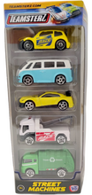 Load image into Gallery viewer, Teamsterz 5pk Street Cars Set Construction Vehicles Racing Car Boys Play Toy New
