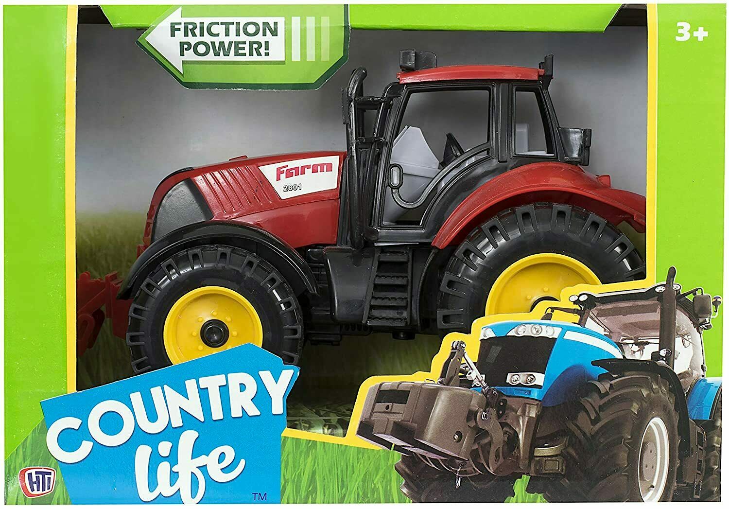 Teamsterz Large Friction Powered Farm Tractor Toy – Kids Farm Vehicle Play Toy Assorted Colours