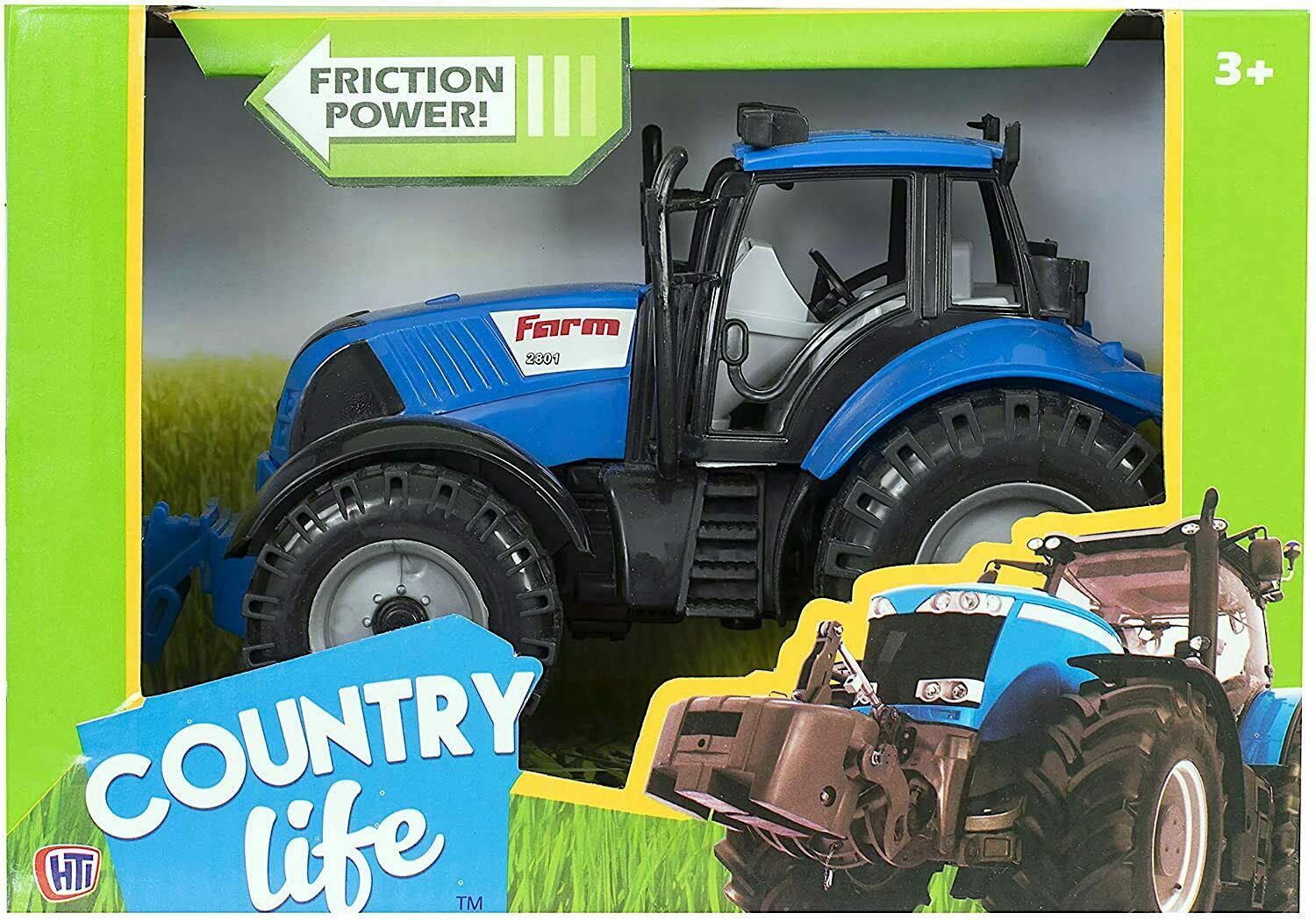 Teamsterz Large Friction Powered Farm Tractor Toy – Kids Farm Vehicle Play Toy Assorted Colours
