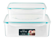 Load image into Gallery viewer, 2pk Plastic Food Storage Containers Airtight Clip Lock Lock Kitchen 4.5L + 2.4L
