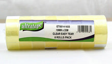 Load image into Gallery viewer, 8 x Cellotape Rolls Ultratape 19mm x 33 Metres Clear Selotape Packing Tape Roll
