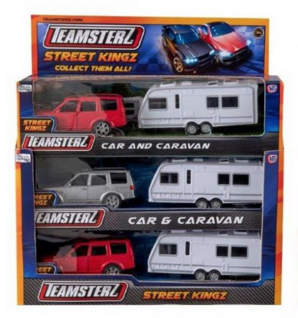 Teamsterz Car and Caravan Toy Diecast Car With Opening Doors Kids Children Gift
