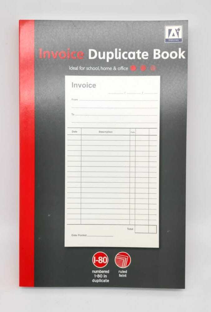 A5 Duplicate Invoice Book – 1–80 Numbered NCR Carbonless Receipt Book for Business, Office & Home Use