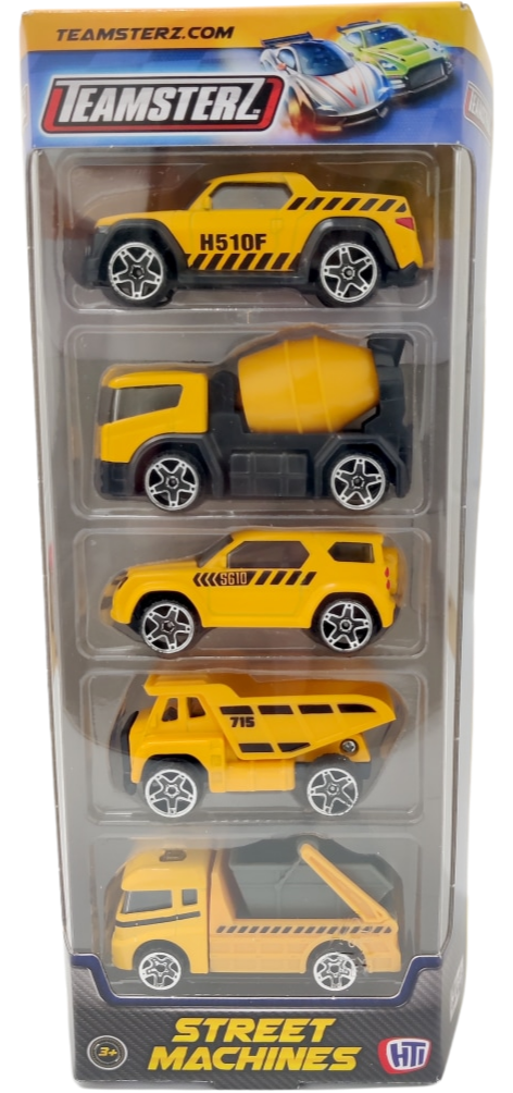 Teamsterz 5pk Street Cars Set Construction Vehicles Racing Car Boys Play Toy New