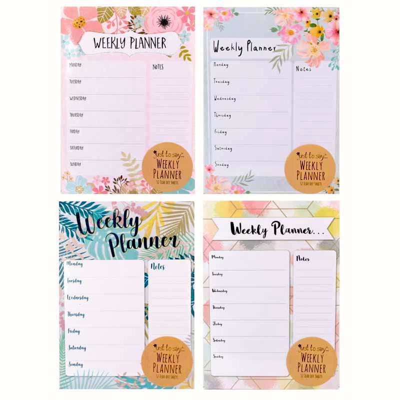 A4 Weekly Planner To Do List Desk Notepad Meal Plan Home Office Tear Off Sheets