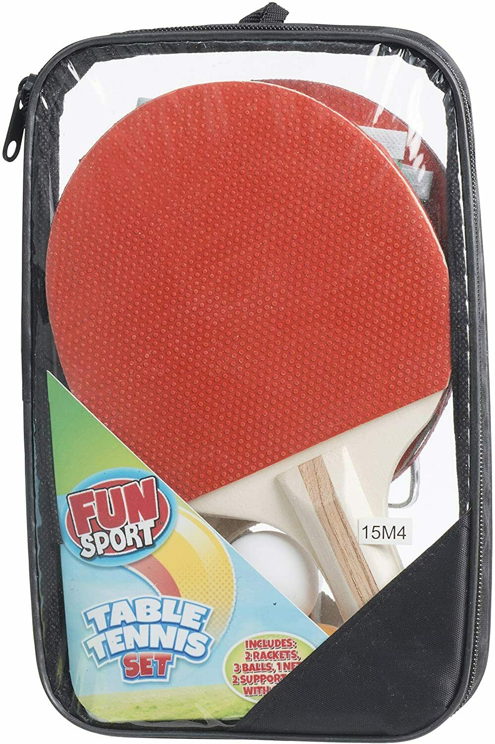 Table Tennis Set with 2 Rackets, 3 Balls & Net – Ping Pong Paddle Game Set with Carry Bag for Indoor & Outdoor Play