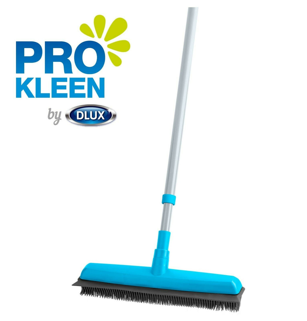 Rubber Broom Indoor Rubber Bristle Soft Sweeping Brush with Extending Handle UK