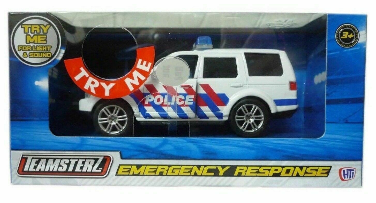 Teamsterz City Kids Emergency Vehicle Ambulance / Police Car Light & Sound Toy