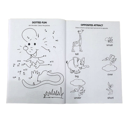 A4 Super Jumbo Kids Activity Book – 192 Pages of Animal Colouring, Puzzles & Educational Fun
