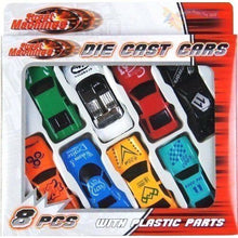 Load image into Gallery viewer, 8 Pc Die Cast Racing Cars Vehicle Children Kids Boys Play Toy Birthday Gift Set
