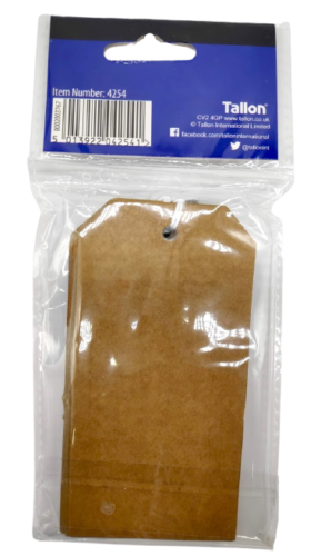 20 x Pre Strung Brown Luggage Labels Tie on Retail Luggage Tags with String