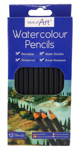 12 Watercolour Artist Pencils For Drawing Painting Sketching Art Water Colour