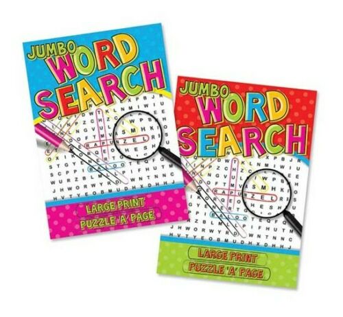 A4 Super Jumbo Word Search Book Large Fonts Kids Puzzles Games Travel Book New