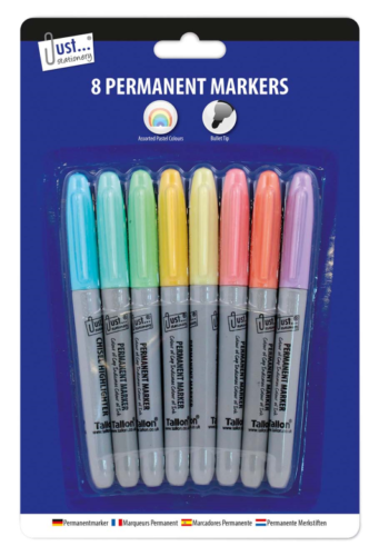 8 x PASTEL HIGHLIGHTER MARKER PENS Assorted Colours Office School Pack Set