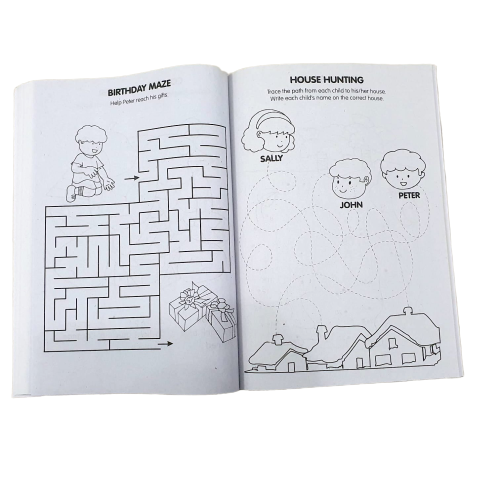 A4 Super Jumbo Kids Activity Book – 192 Pages of Animal Colouring, Puzzles & Educational Fun