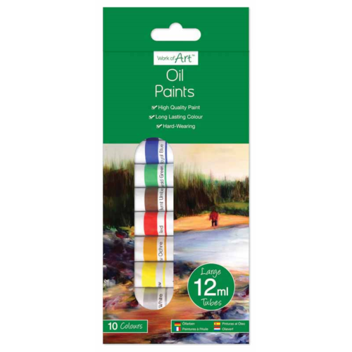 10 Assorted Colour Oil Paints Set Artist Art Craft 12ml Painting Tubes Paint Kit