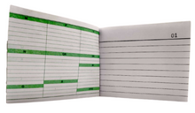 Load image into Gallery viewer, Half Size Triplicate Book Ruled Numbered 1- 50 Pages With 2 Carbon Sheets
