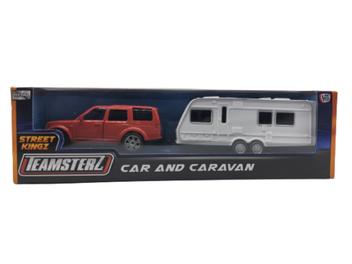 Teamsterz Car and Caravan Toy Diecast Car With Opening Doors Kids Children Gift
