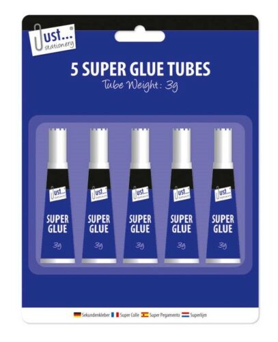 5 Super Adhesive Glue High Quality Extra Strong Wood Metal Plastic Glass 3g