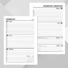 Load image into Gallery viewer, 2022 A5 Spiral Week to View Classic Diary Planner Hardback Cover Office Home
