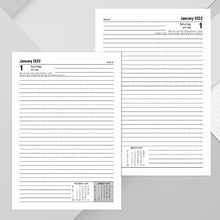 Load image into Gallery viewer, 2022 A5 Diary 2 Pages Per Day Classic Planner Casebound Office Desk Diaries
