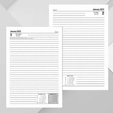 Load image into Gallery viewer, 2022 A5 Page Per Day Diary Hardcover Include Full Page Weekends Classic Planner
