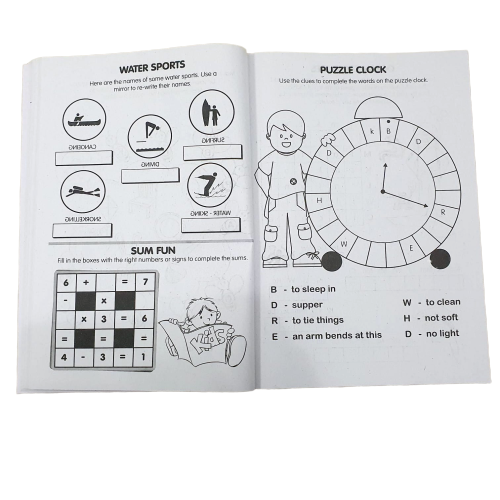 A4 Super Jumbo Kids Activity Book – 192 Pages of Animal Colouring, Puzzles & Educational Fun