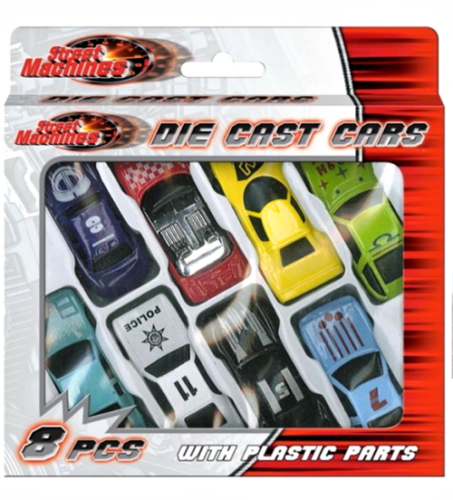 8 Pc Die Cast Racing Cars Set | Kids Toy Vehicle Collection for Boys, Birthday Gift & Play Set