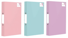 Load image into Gallery viewer, A4 RING BINDER FILES FOLDERS 2 RING PASTEL GREEN, PINK, PURPLE DOCUMENT STORAGE
